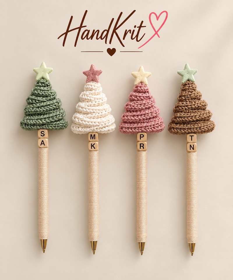 Handmade Christmas Tree Pens